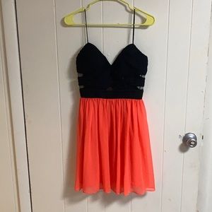 Adriana Papelle Dress, Two Toned